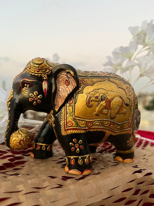 JAIPURWALA MEENAKARI GOLD WORK ROYAL ELEPHANT 0100