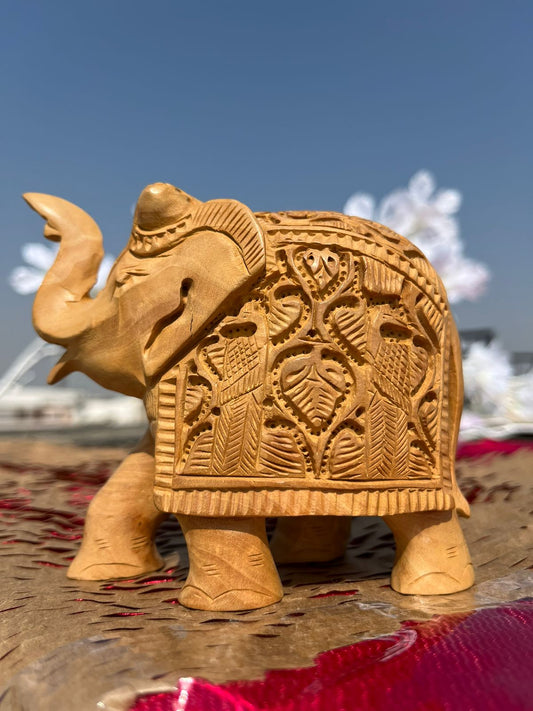 JAIPURWALA CARVING ELEPHANT WOODEN STAUTE 162