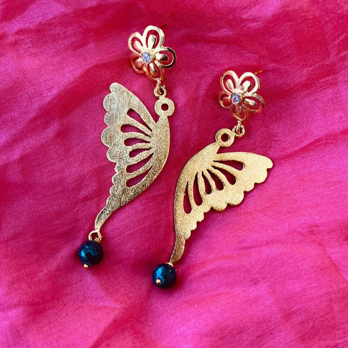 JaipurWala Natural Sapphire Gemstone Earrings for Women | Birthstone for sapphire | September birthstone Sapphire  