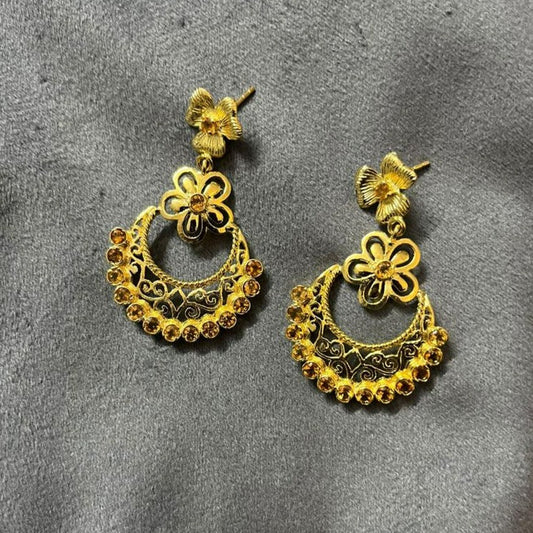 JaipurWala Natural Citrine Gemstone Earring For Women 0021