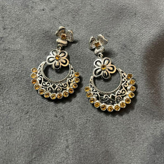 JaipurWala Natural Citrine Gemstone Earring For Women 0022