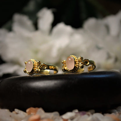 Lucky Stone Rose Quartz Toe-Ring 0078