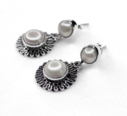 PEARL SILVER EARRING For Women 002 (5.6GM)