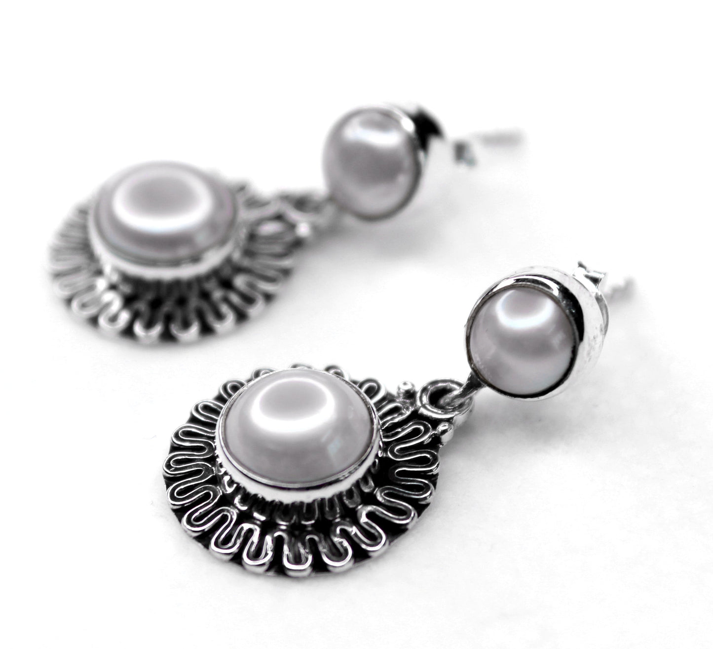 PEARL SILVER EARRING For Women 002 (5.6GM)