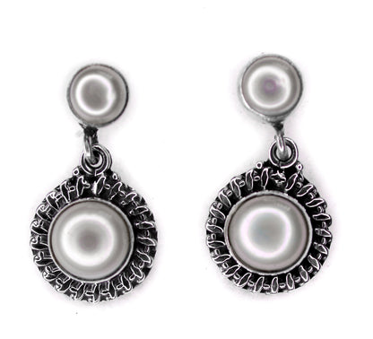 PEARL SILVER EARRING (3.9GM)