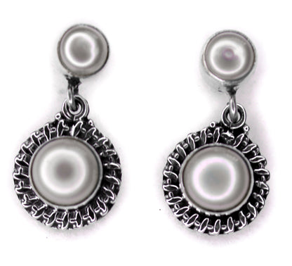 PEARL SILVER EARRING (3.9GM)