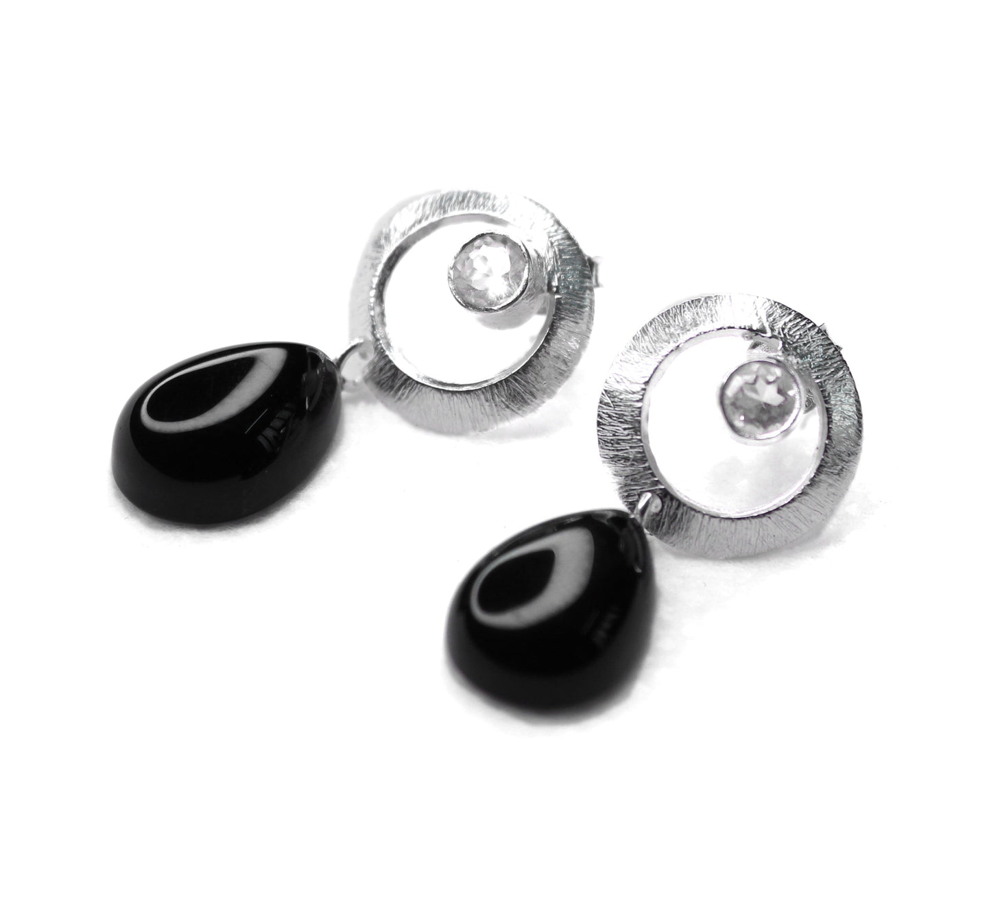 BLACK ONEX SILVER EARRING 020 (5.3GM)