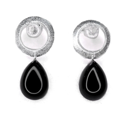 BLACK ONEX SILVER EARRING 020 (5.3GM)