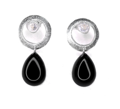 BLACK ONEX SILVER EARRING 020 (5.3GM)