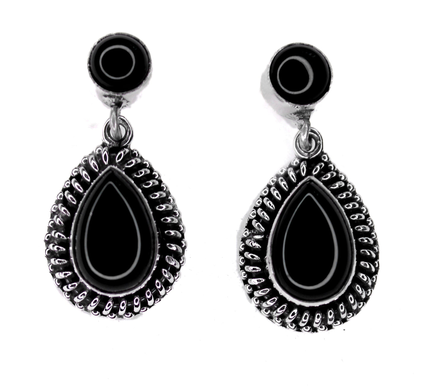 BLACK ONEX SILVER EARRING 029 (7GM)