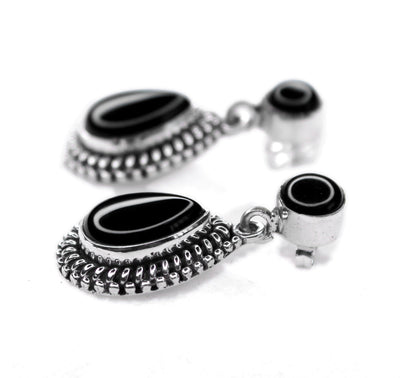 BLACK ONEX SILVER EARRING 029 (7GM)