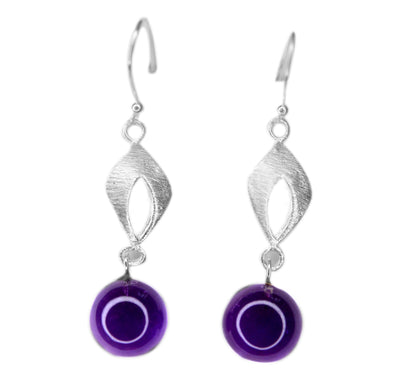 AMETHYST SILVER EARRING (4.9GM)