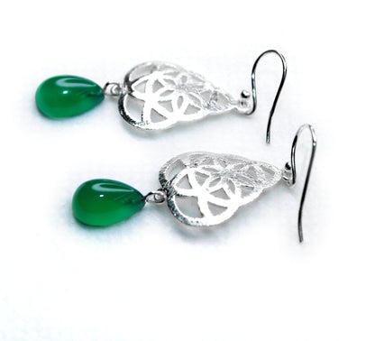 GREEN ONEX SILVER EARRING (5 GM)