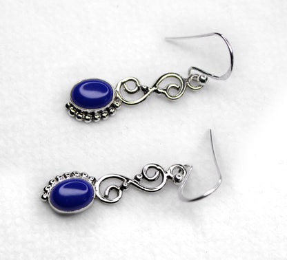 LAPIS SILVER EARRING (3 GM)