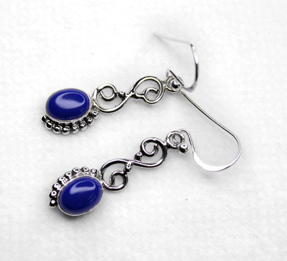 LAPIS SILVER EARRING (3 GM)