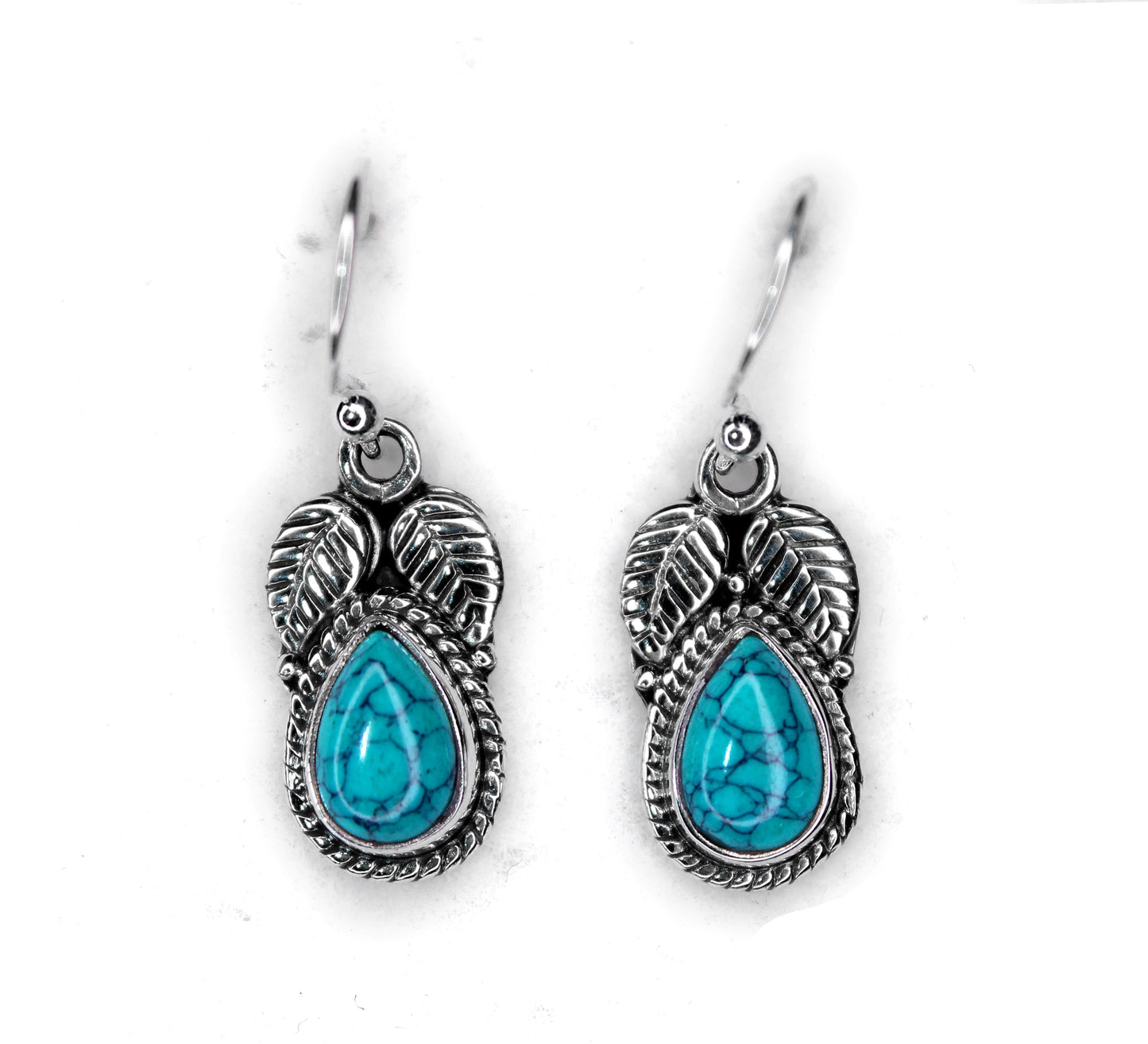 TURQUOISE SILVER EARRING (3.6GM)