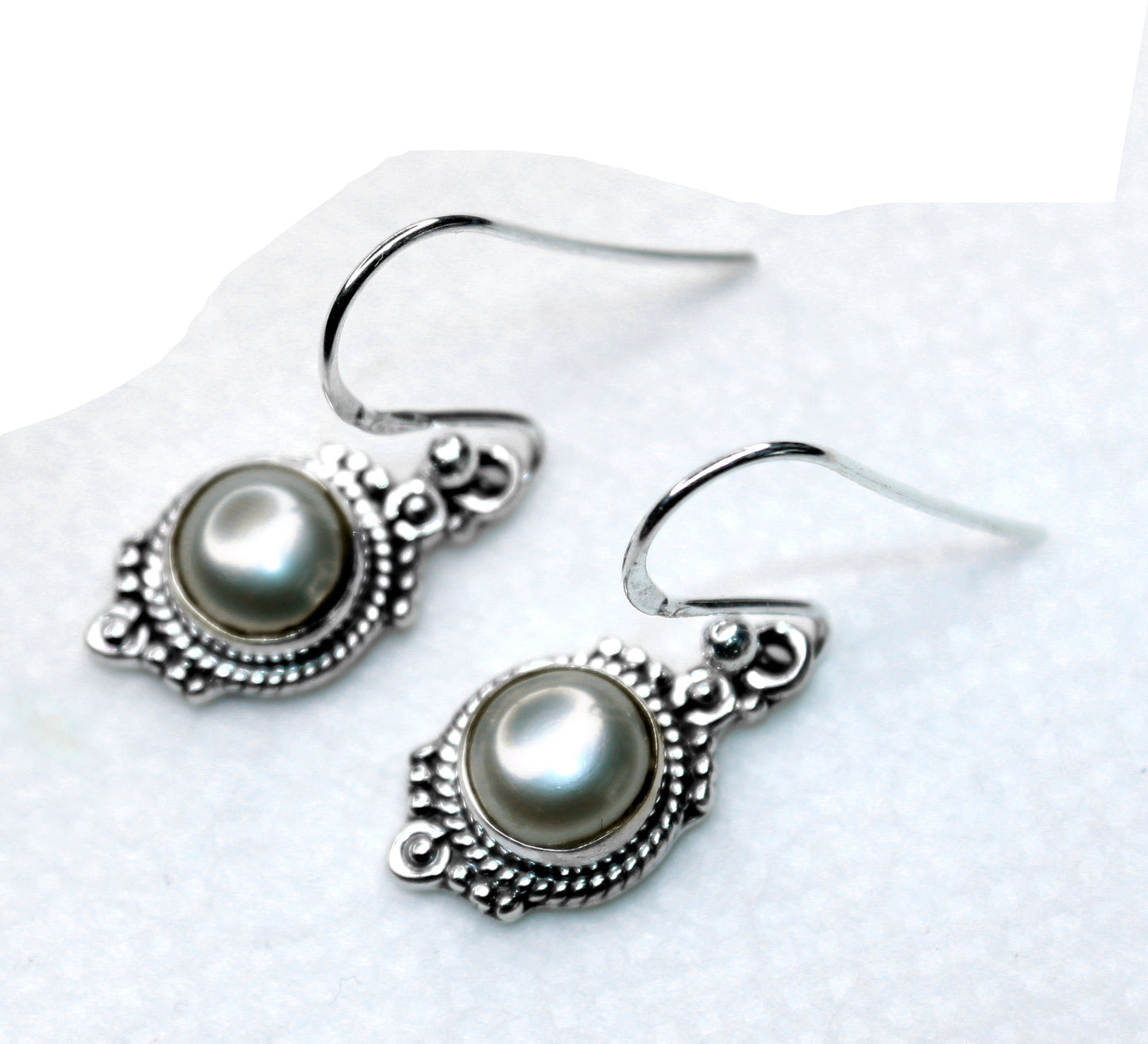 PEARL SILVER EARRING (3.3GM)