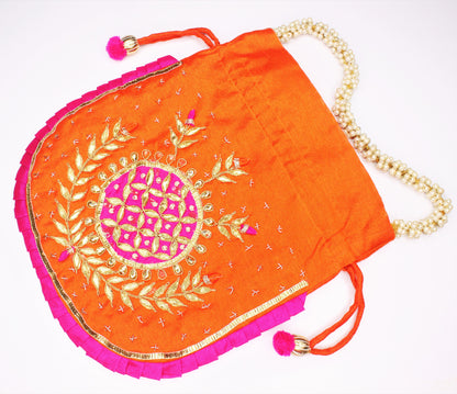 ETHNIC Hand Gotta Patti Work Potli Bag 062