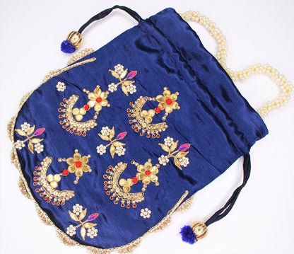 ETHNIC Hand Gotta Patti Work Potli Bag 057