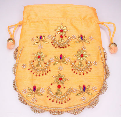 D"ETHNIC Hand Gotta Patti Work Potli Bag 053