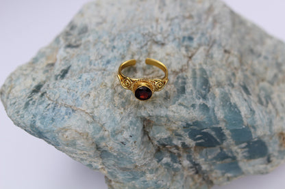 StoneAsiaa Birth Stone Garnet Toe-Ring 043