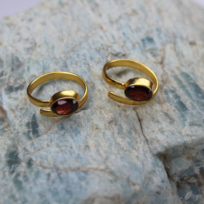 StoneAsiaa Birth Stone Garnet Toe-Ring 044