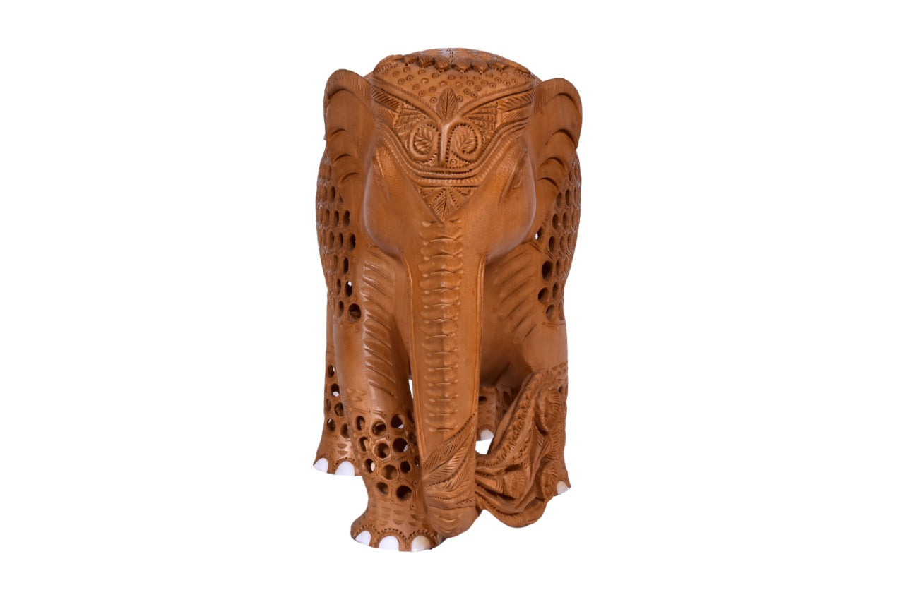 JAIPURWALA CARVING ELEPHANT Wooden statue 007